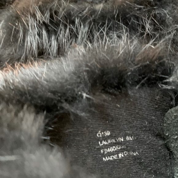 *Vintage* Coach Womens Black Winter Snow Boots with Patchwork Print, Fur, Suede - Picture 13 of 13